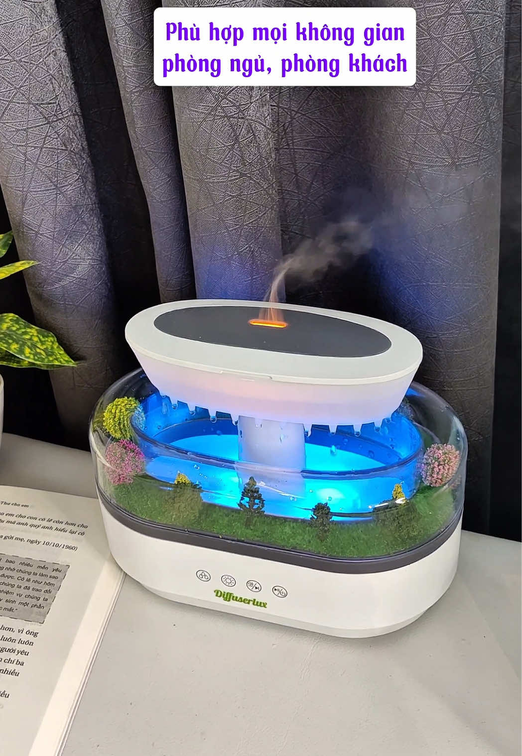 Thư giãn cùng máy xông tinh dầu mưa rơi #maylamthomphong #diffuserlux #diffuserlux #mayxongtinhdau #mayxongtinhdaumuaroi #maytaotiengontrang #xuhuong 