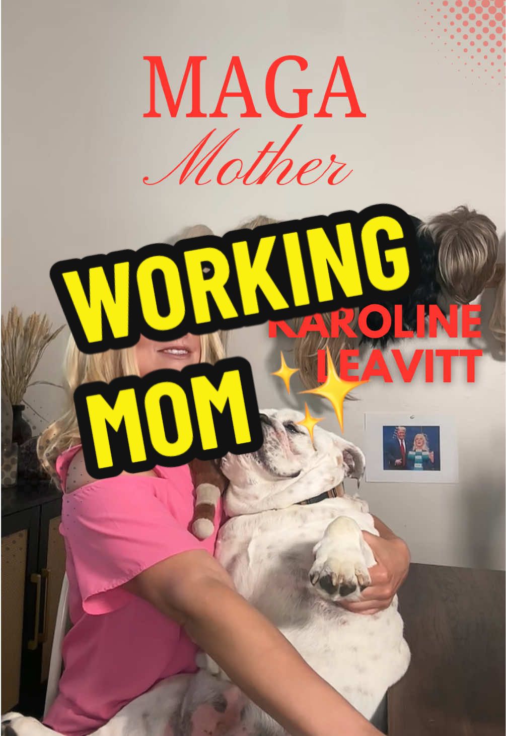 Actual footage of @Karoline Leavitt and her working mother photo.
