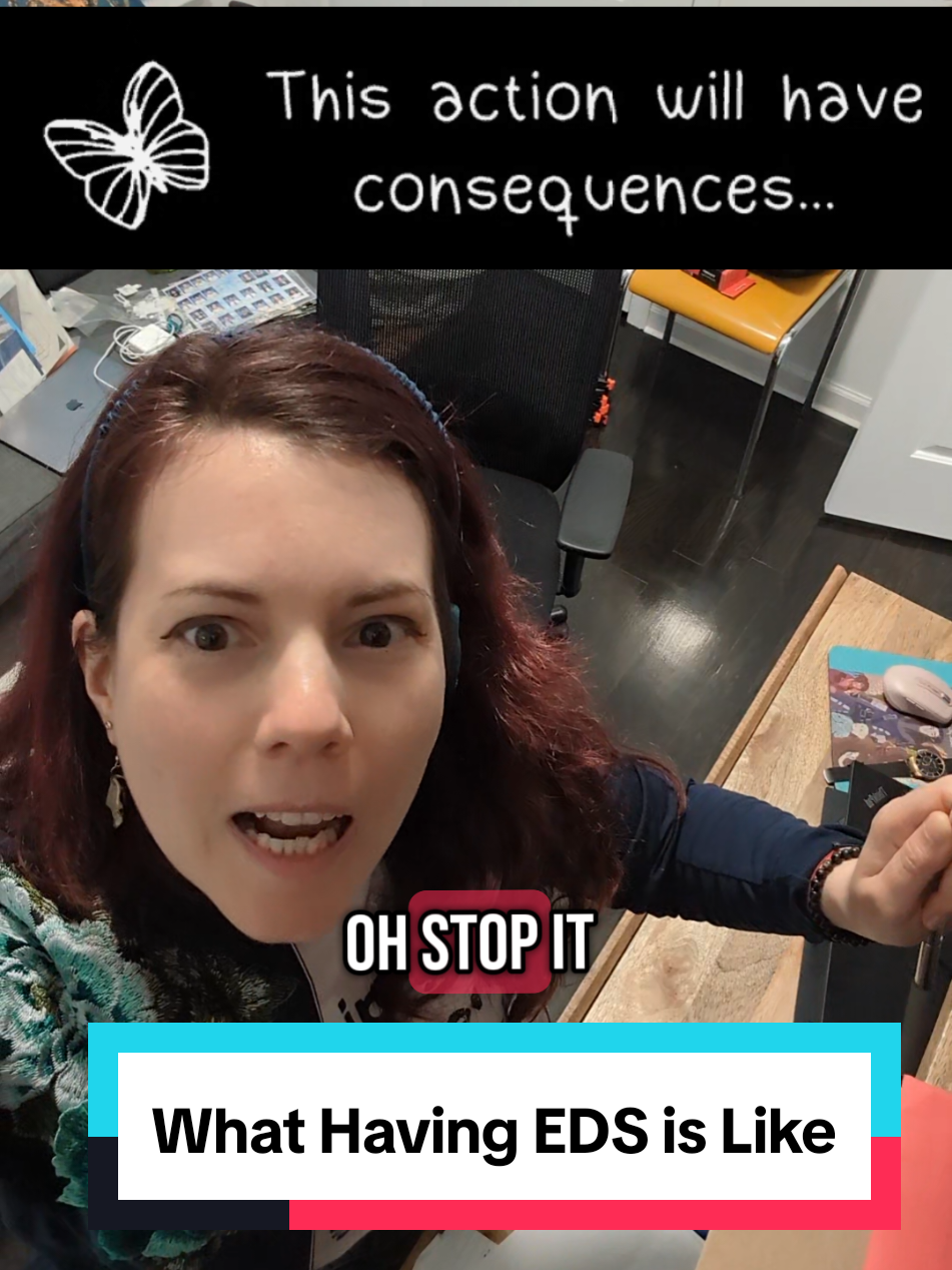 What is EDS (Ehlers Danlos Syndrome) like? For me, it's like you're playing a story RPG in which nearly every action can (and WILL) have unforseen, sometimes day or week-destroying consequences sooner or later (I'm looking at you, @Life is Strange ! Thanks for the inspiration. ❤️) #eds #ehlersdanlos #ehlersdanlossyndrome #thisactionwillhaveconsequences #whatitslike 
