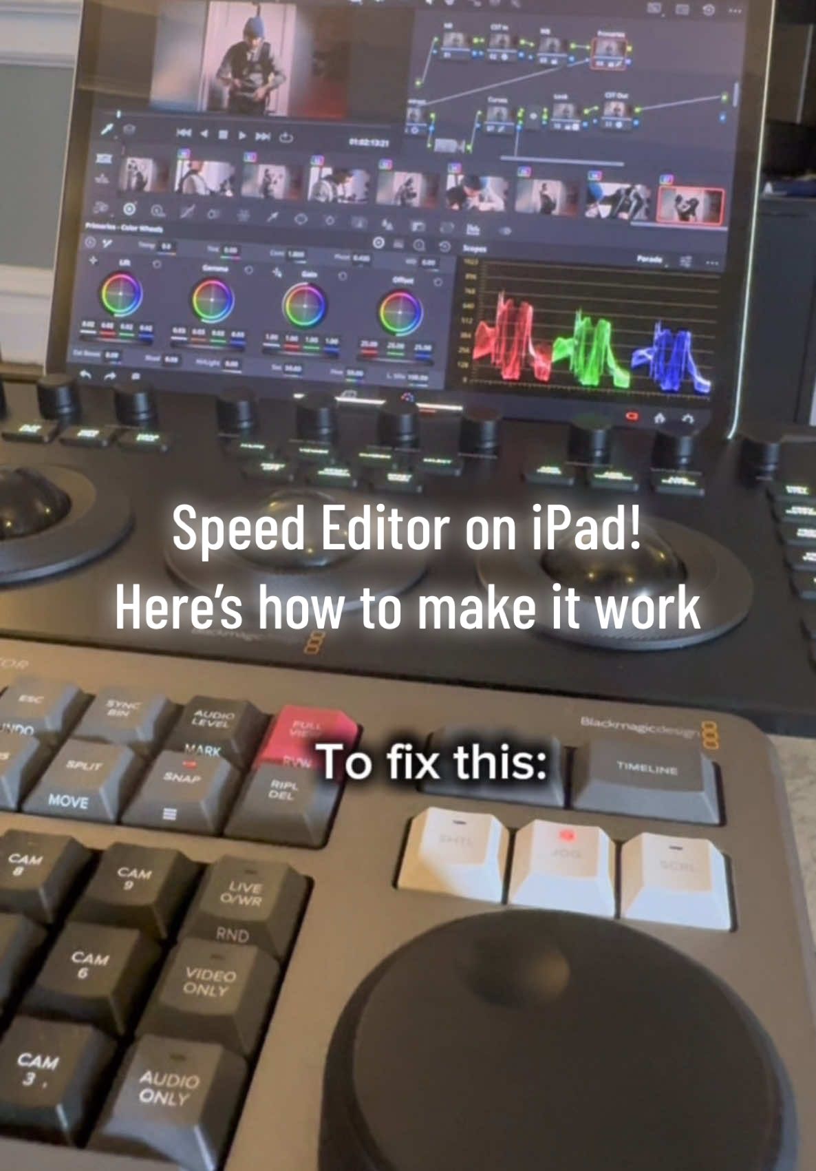 How to connect Speed Editor to iPad! + unboxing!Works with iPad Pro M1/M2/M4. Quick tutorial for editors! #davinciresolve #speededitor #ipadpro #videoediting #filmmaker #unboxing #techhack #editingtips #viraltech #blackmagicdesign 