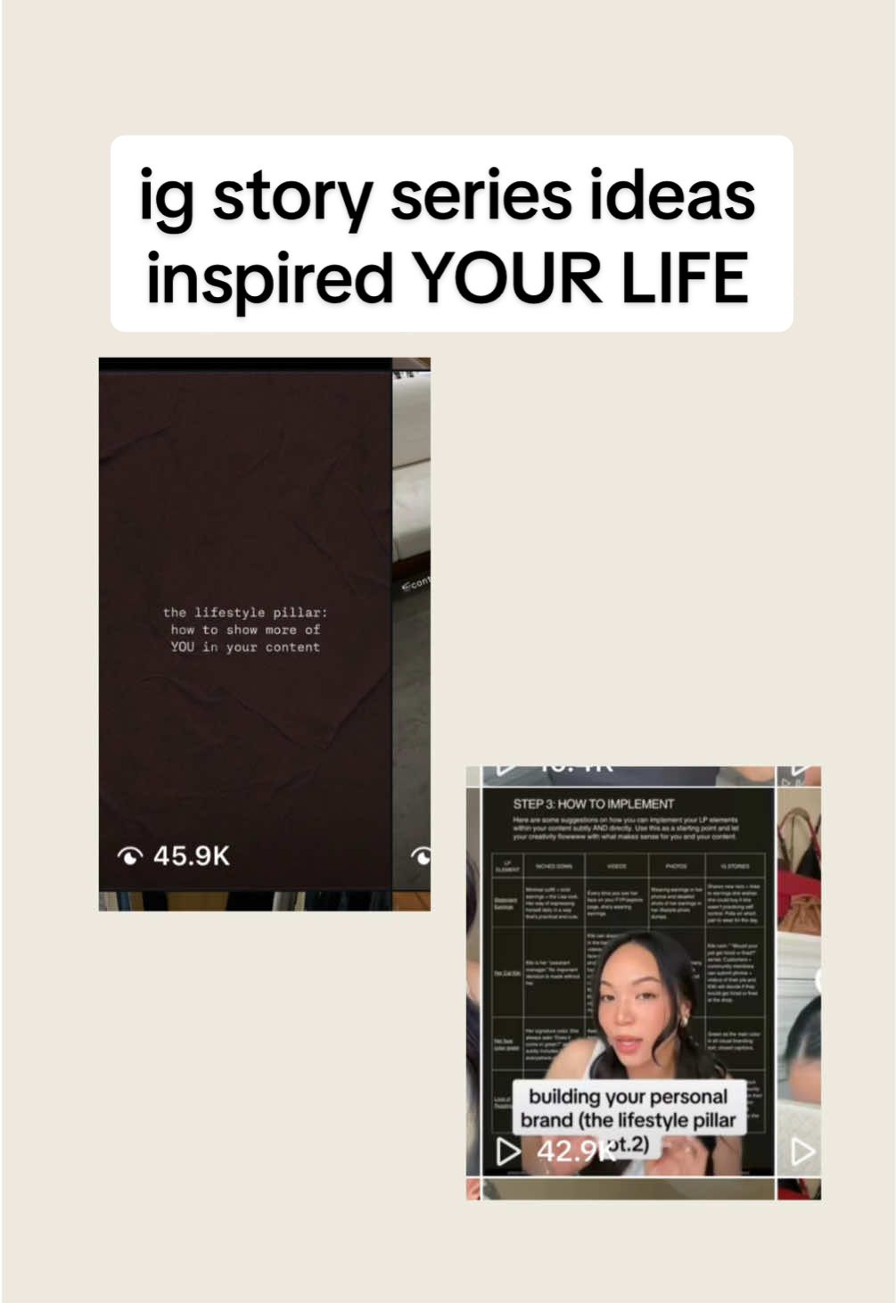Replying to @Venice did someone say IG STORIES SERIES? i got you💅🫡 what’s something about you life (small, silly, “boring” is welcome) and i’ll do a part 2!  (but if you dont wanna wait i have a FREE pdf guide in the lifestyle pillar made for ya <3)  #lifestylecontent #contentideas #contentcreatortips #socialmediastrategist #personalbrand 