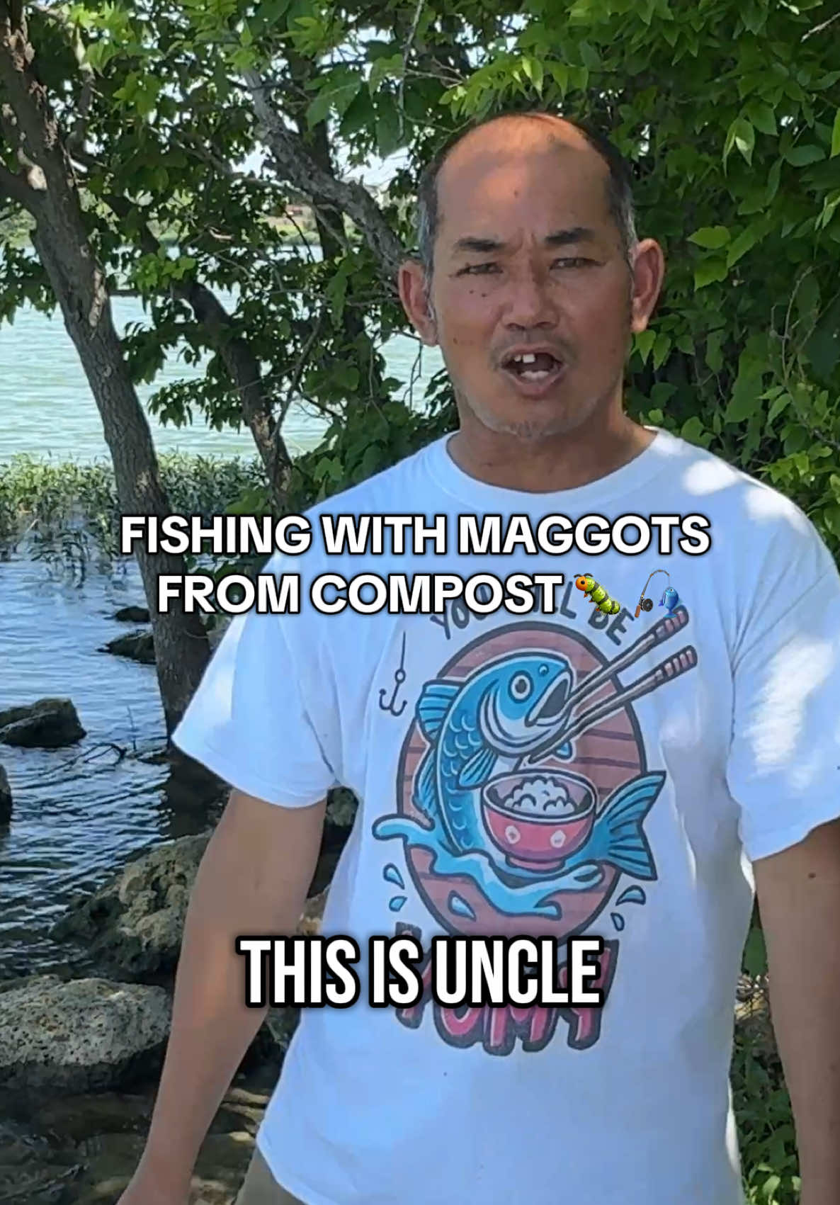 Fishing at the lake with black soldier fly larvae 🐛 (maggots) from uncle chinos backyard garden compost. We ended up with 88 blue gill in 2 hours. This method works really well. #unclechino #dfw #blacksoldierflylarvae #fisherman 
