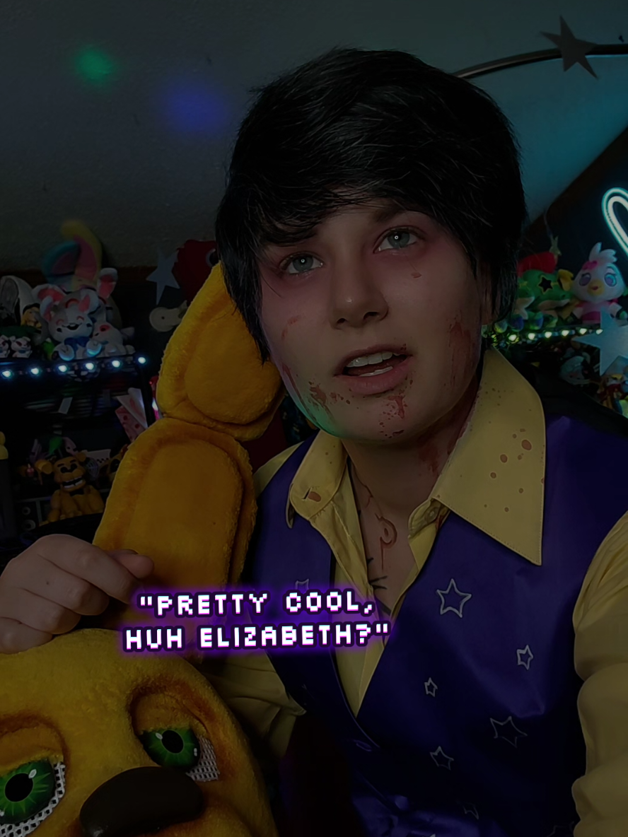 Pretty cool, right Elizabeth? 😂 #aftons #aftonfamily #williamafton #elizabethafton #fivenightsatfreddys #fnaf #fnaf4 #michaelafton #cryingchild 