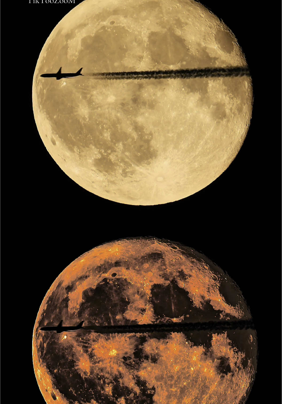 Transit Lunaire Boeing 777 #transit #lunaire #boeing #moon #nikonp1000 #tiktoozoom #plane 