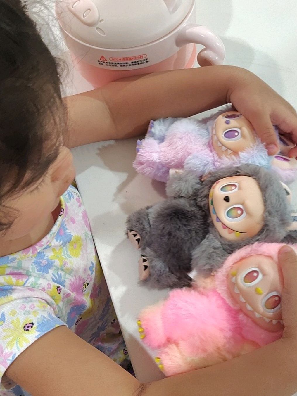 I thought I was so unlucky not able to score any Big Into Energy on @POP MART US website or lives but we bought a case from StockX before the prices went way up after drop day. Waited 3 weeks for this package, authenticated it and guess what?!!!  No I'm not ordering more.  Not Staged, don't mind her pajamas. #Labubu #popmart #bigintoenergylabubu #labubuthemonsters #secretrare