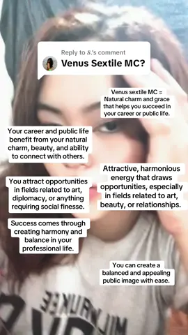 Replying to @𝓢. #VENUSSEXTILEMMC  #VENUSMC #venussextilejupiter  #venussextilesaturn  #VENUSSEXTILEMIDHEAVEN #midheavensign 