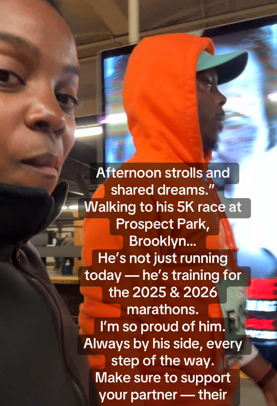 Afternoon strolls, shared goals, endless support.” Heading to his 5K race at Prospect Park, Brooklyn… This race is just a step — he’s training for the 2025 & 2026 marathons. Forever proud of him. Cheering him on, every mile of the way.#goals #couple #marriage #support #marathon #newyorkcity #trendingsong #tiktokgrowth #trendingsong #fyp #fypシ #foryoupage #creatorsearchinsights 