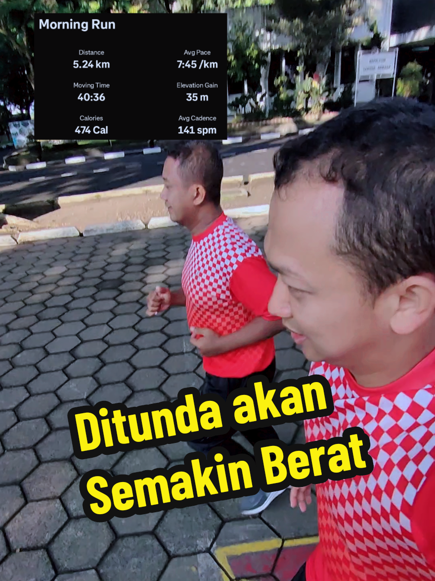 pokok nya minimal ya 2 hari sekali lah olahraga itu 🏆 #lari #laripagi #kardio #olahraga #joging #easyrun #recoveryrun #bakarlemak 