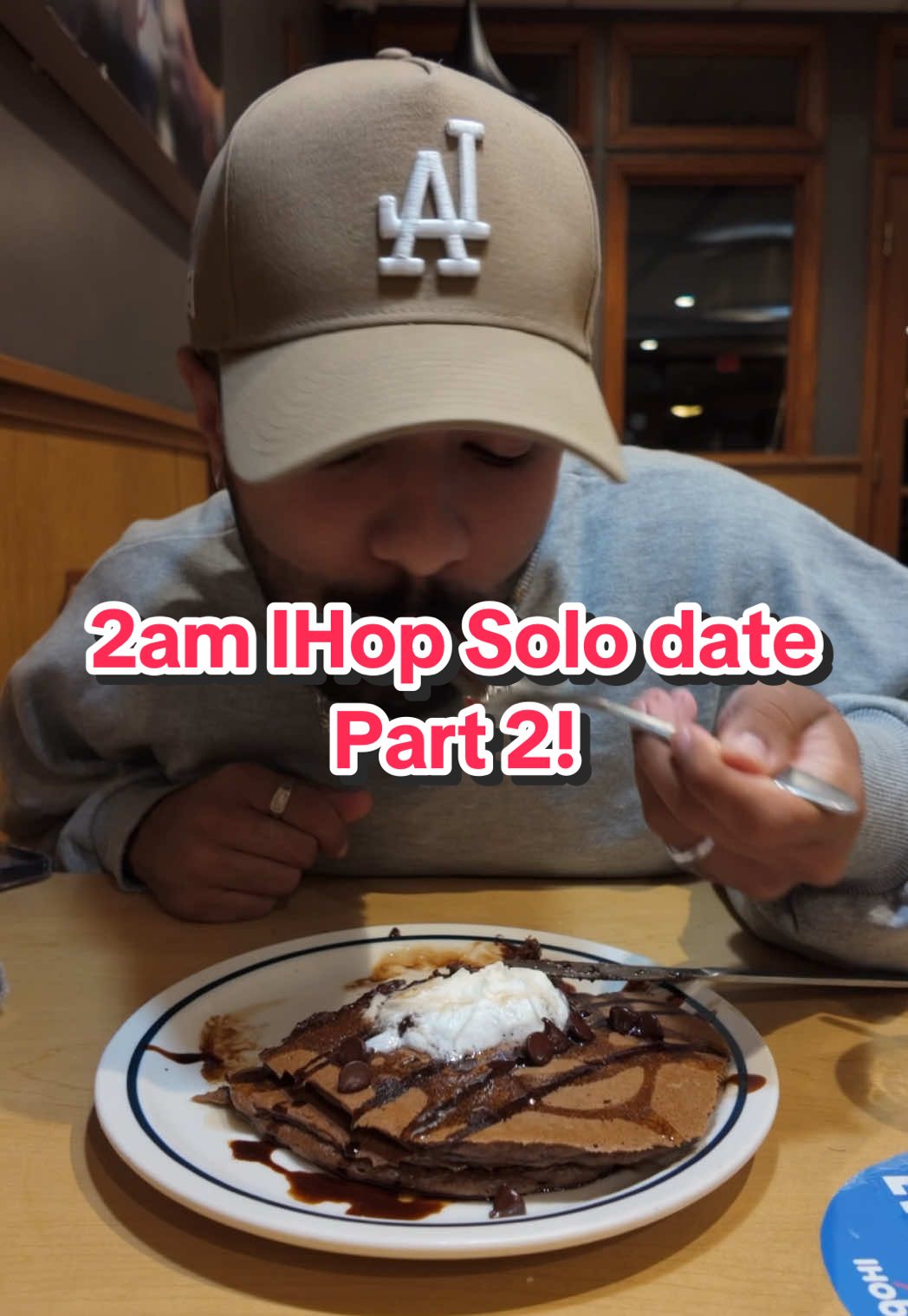 Went on a Solo date to IHOP at 2am Part 2! #pov #solo #alone #mukbang #asmr #ihop #solodate @IHOP 