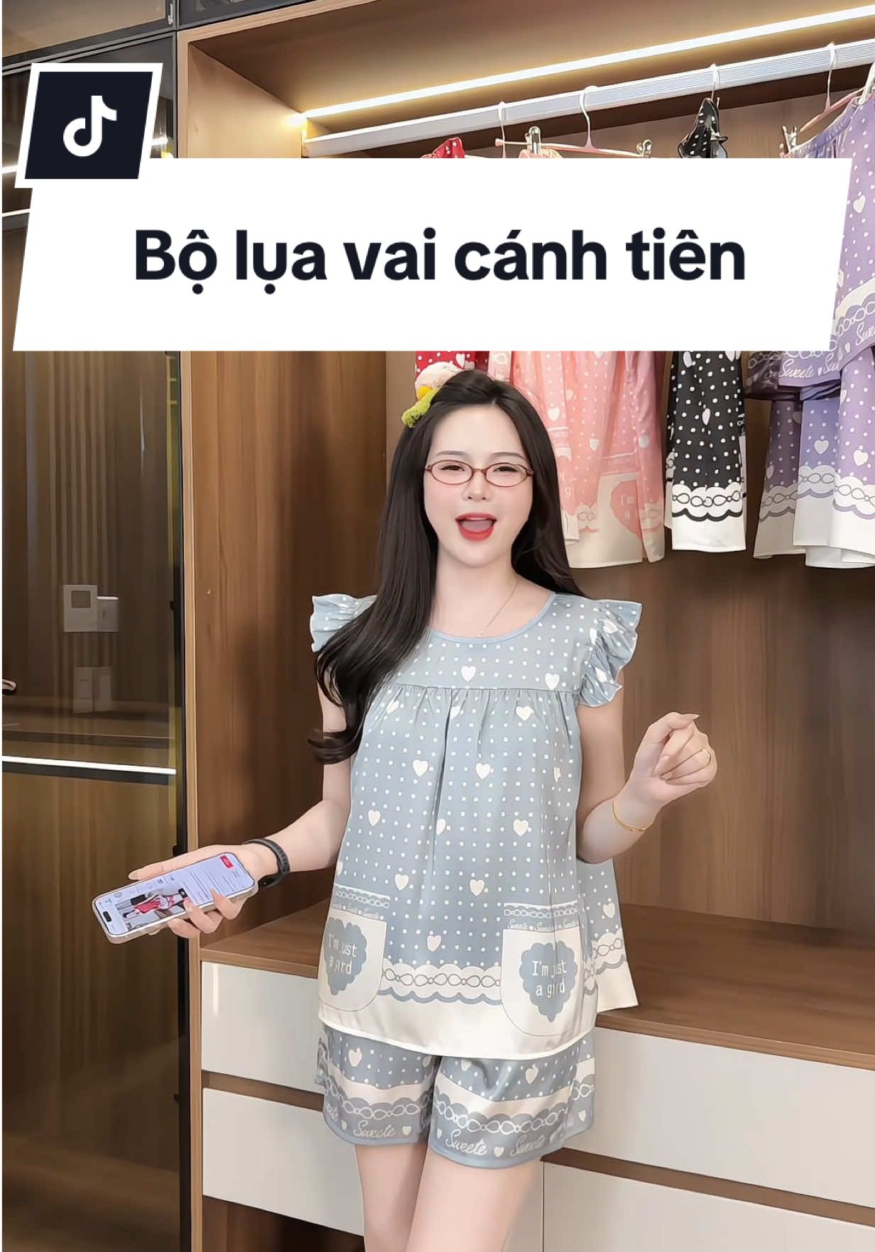 Bộ ngủ lụa vai cánh tiên #review #champhanriview #champhan #thoitrangnu #dobo #pijama #bongulua 