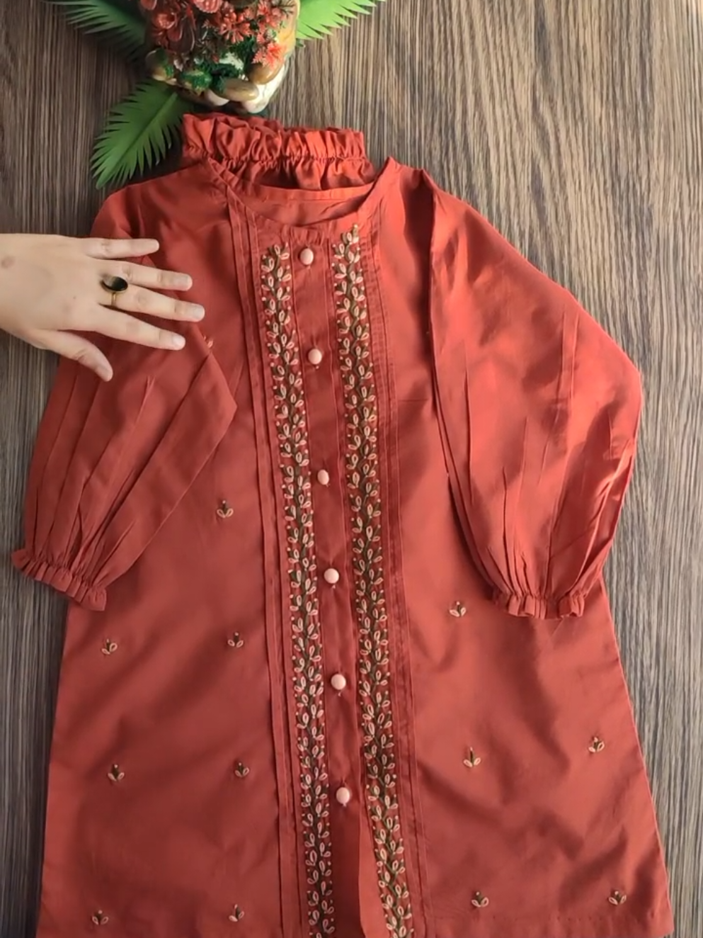 hand embroidered ready to wear suit with open shirt style for summer 🌞🪡 place your order for 1-10Y #littlefashion #littlefashion #handembroidery #stitch #Summer #babygirls 