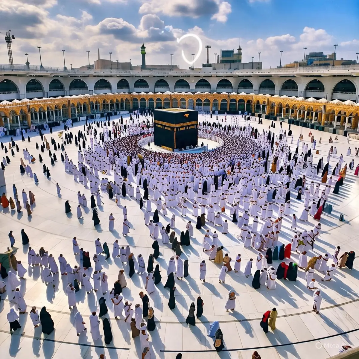 This image captures the majestic beauty of Masjid al-Nabawi, the Prophet's Mosque, located in the holy city of Madina. The iconic green dome marks the resting place of the Prophet Muhammad (PBUH). Surrounded by elegant minarets, the mosque's stunning architecture is illuminated under a clear blue sky. The expansive marble courtyard reflects the soft sunlight, creating a serene and spiritual atmosphere. Pilgrims are seen peacefully walking and praying, symbolizing the unity and devotion of Muslims from around the world. This sacred site is not only an architectural masterpiece but also a place of deep reverence and tranquility.#unfrezzmyaccount #viral #trading #naatstatus #mashallah #foryou #unfreez