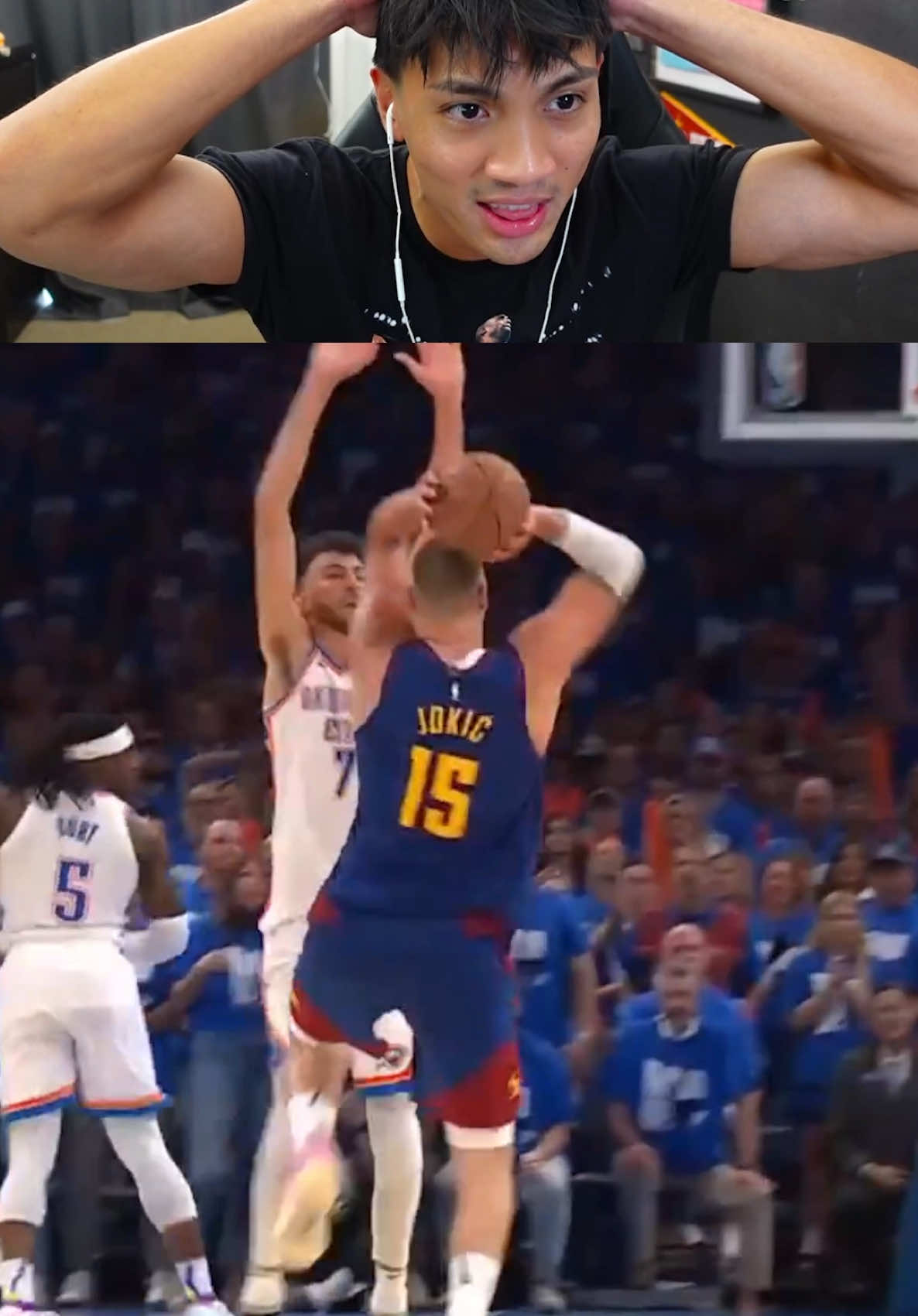 THUNDER VS NUGGETS EPIC ENDING IN GAME 5 🍿 🤯 #NBA #nbatiktok #playoffs #nbaplayoffs #chicofilo #denver #nuggets #jokic #nikolajokic #okc #okcthunder #thunder #sga #basketball #fyp #viral #foryoupage #oklahoma
