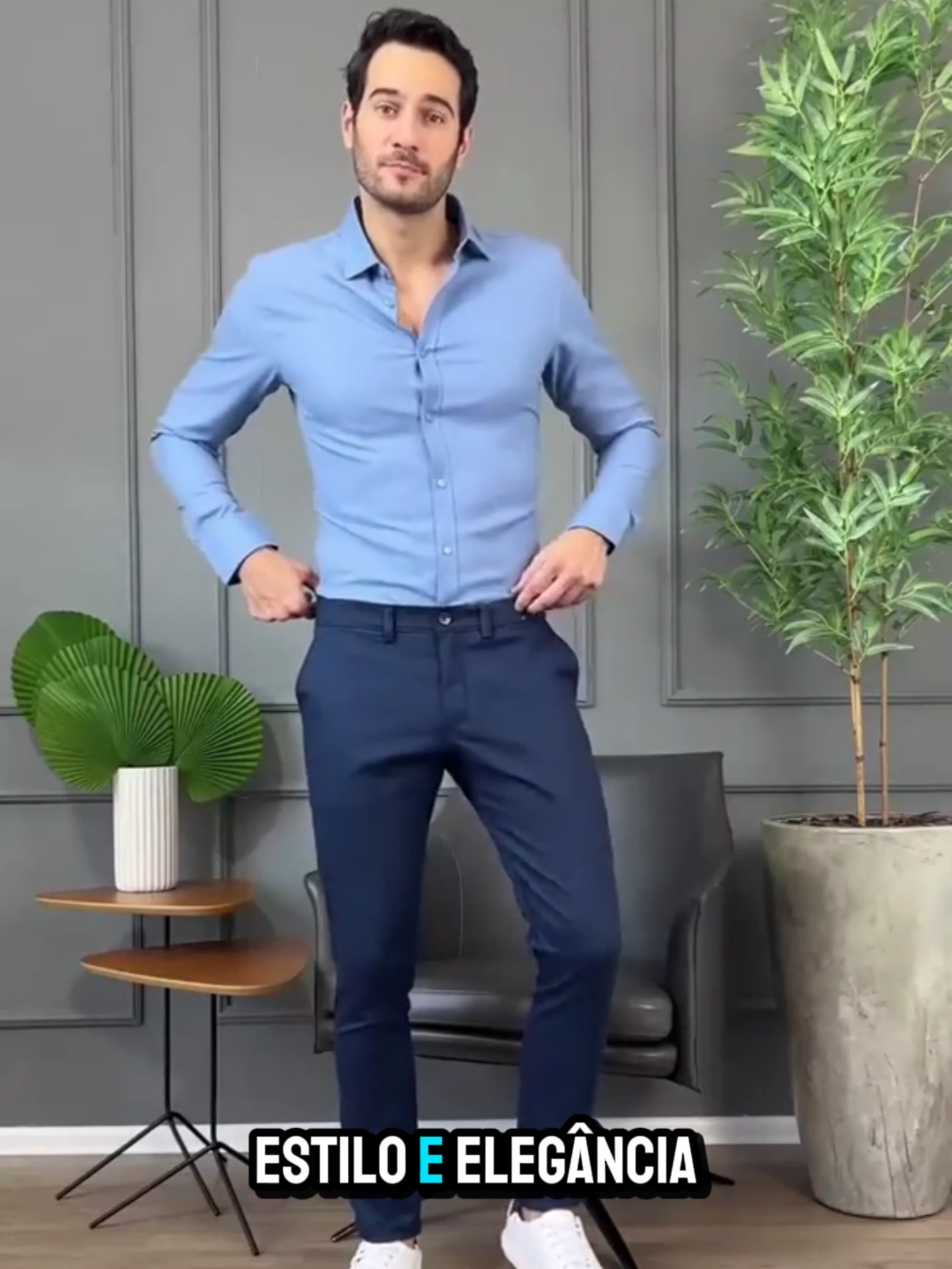 Camisa Social Masculina Slim Fit de Manga Longa Elegante e Confortável #camisasocial #modamasculina #slimfit #lookmasculino #tiktokshopbrasil #estiloelegante  #achadinho #achadinhotiktok #achadinhoshopee #achadinhosaliexpress