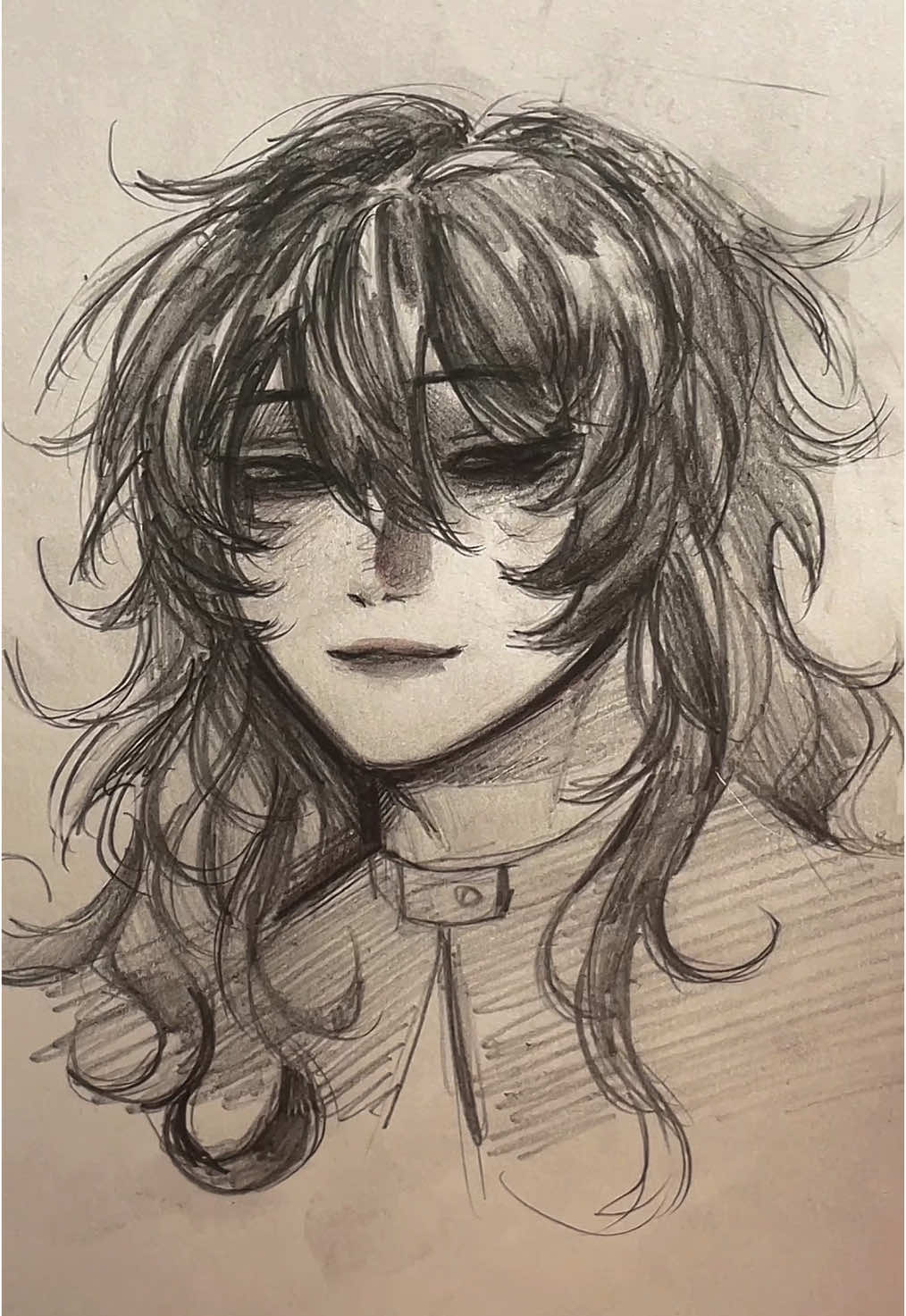 A little shy about this one🤕  I think this would be my first time posting traditional art on my acc(??) anyway shading tut might be next #oc #ocs #fyp #ocart #tiktokshop #review