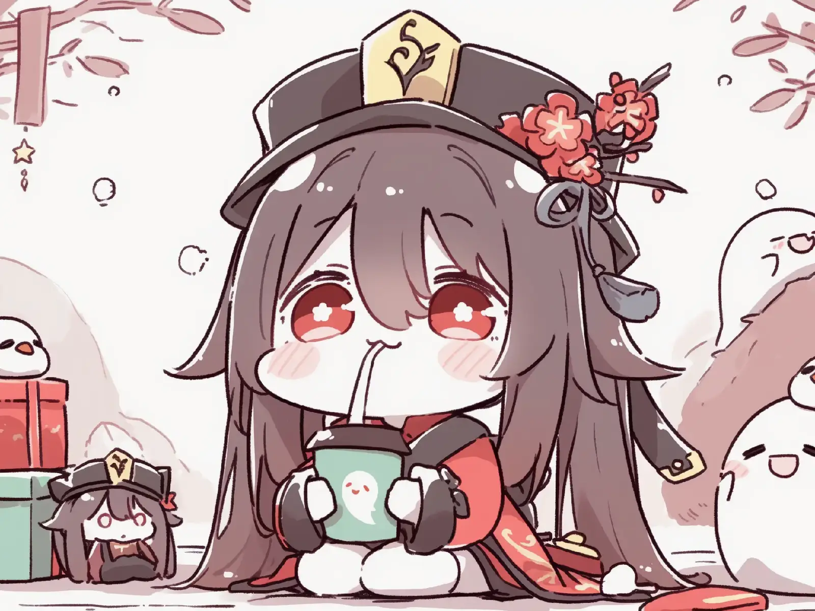 Hu Tao 🥰🥰❤️❤️ #pixiv #genshinmpact #hutao #anime #waifu #edit #genshin #waifu