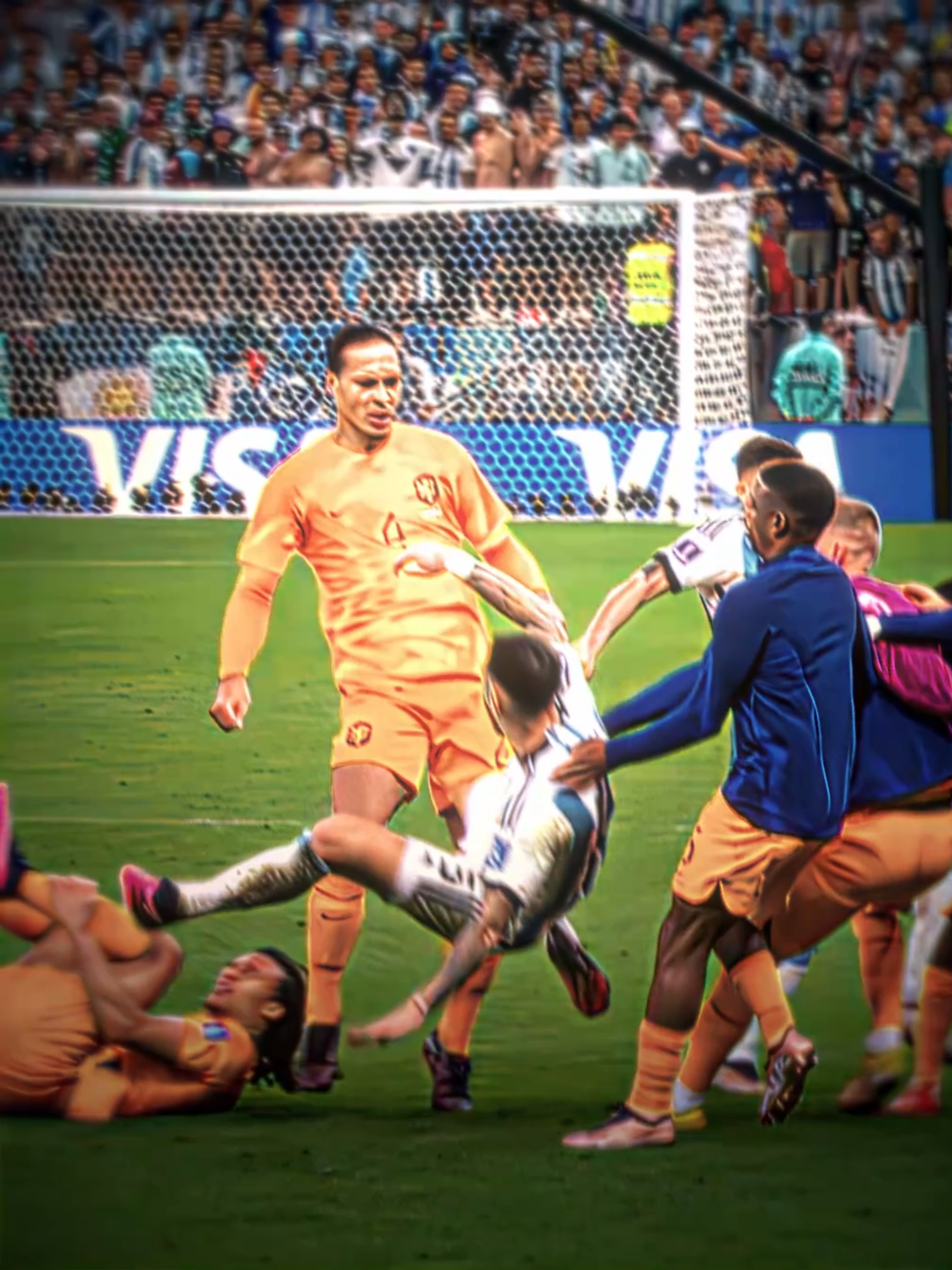 ARG vs NED The Battle ⚔️ 🔥 ☠️ . . . #worldcup #netherlands #argentina #football #edit #footballtiktok #viralvideos