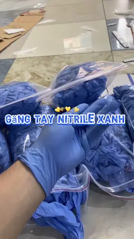 Găng tay nitrile xanh, bịch đủ 100 chiếc/1kg #chebienthucpham #gangtayyte #vesinh #xuhuong #phũnamthammychuyennghiep 