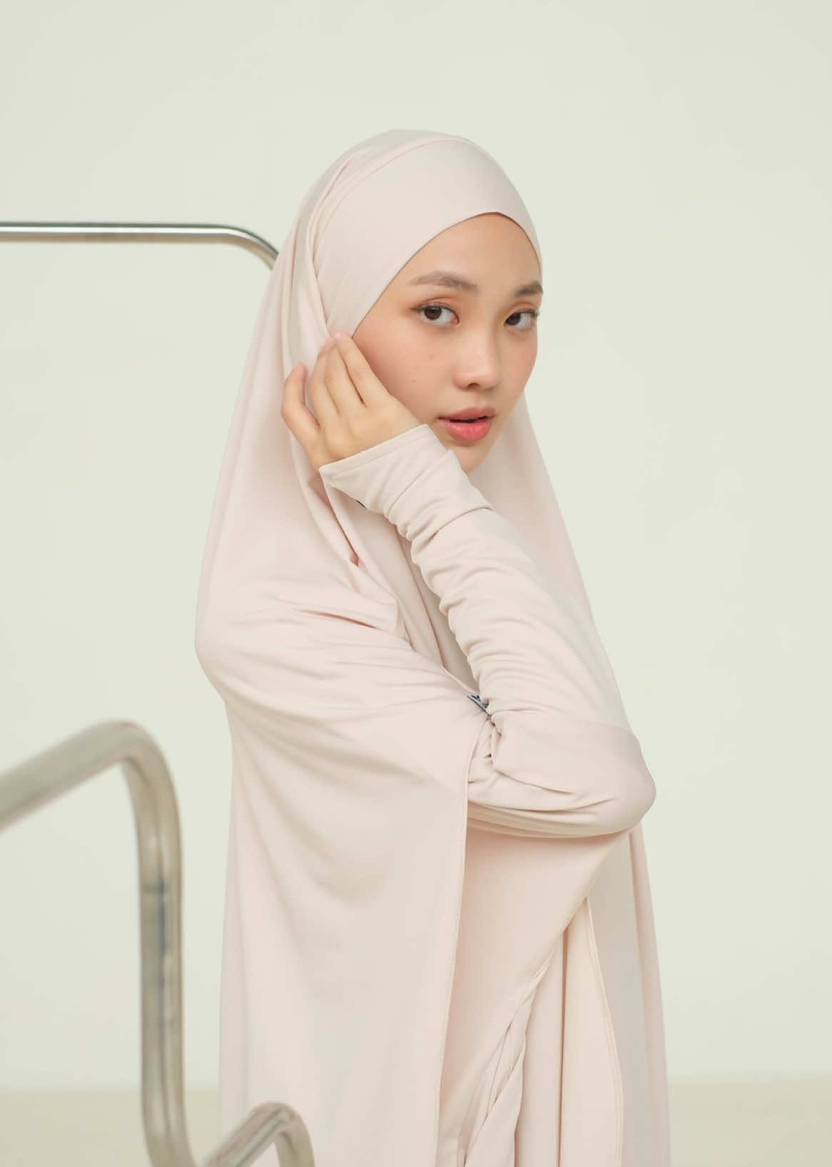 tutorial french khimar rawda yang paling seringg ditanyain di dm hihi , super satset dan nyaman dipake 🤍🛒 #khalefkrawda #khalerawdadress #khalewale 