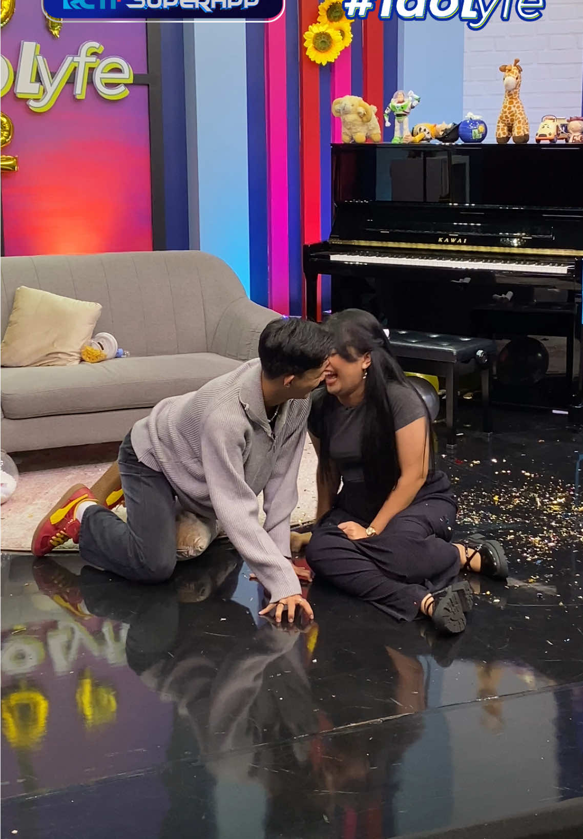 Fake situation dikejar halimawww 🐯 #rctiplussuperapp #idolyfe #indonesianidol #indonesianidolXIII #fajarnoor #shabrinaleanor 