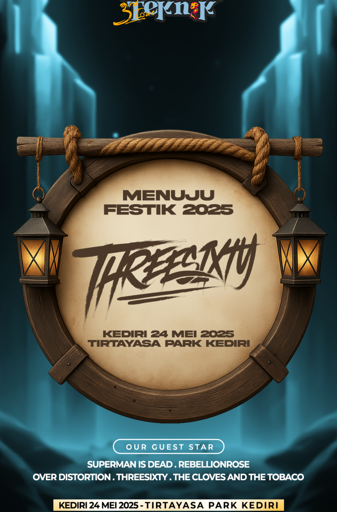 Haloo FEEST!!🎸 Ada sapaan singkat dari @threesixty_id  untuk kalian yang pernah patah, tapi tetap melangkah🍻 Segera amankan Tiketmu, Sampai Nanti bertemu diarenaa🤟🔥 #festik #festivalteknik #festik2025 #beyondthehorizon #konser #konserkediri #rebellionrose #rr #overdistortion #od  #comrades #supermanisdead #sid #outsider #theclovesandthetobacco #tcatt  #threesixty #360 #kediri24jam #event #festik2025 