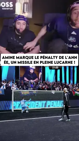 Amine marque le pénalty de l'année, un missile en pleine lucarne ! #pourtoi #exclu #fyp #twitch #live #twitchfr #kingsleague #kingsleaguefr #aminematuer #penalty #missile