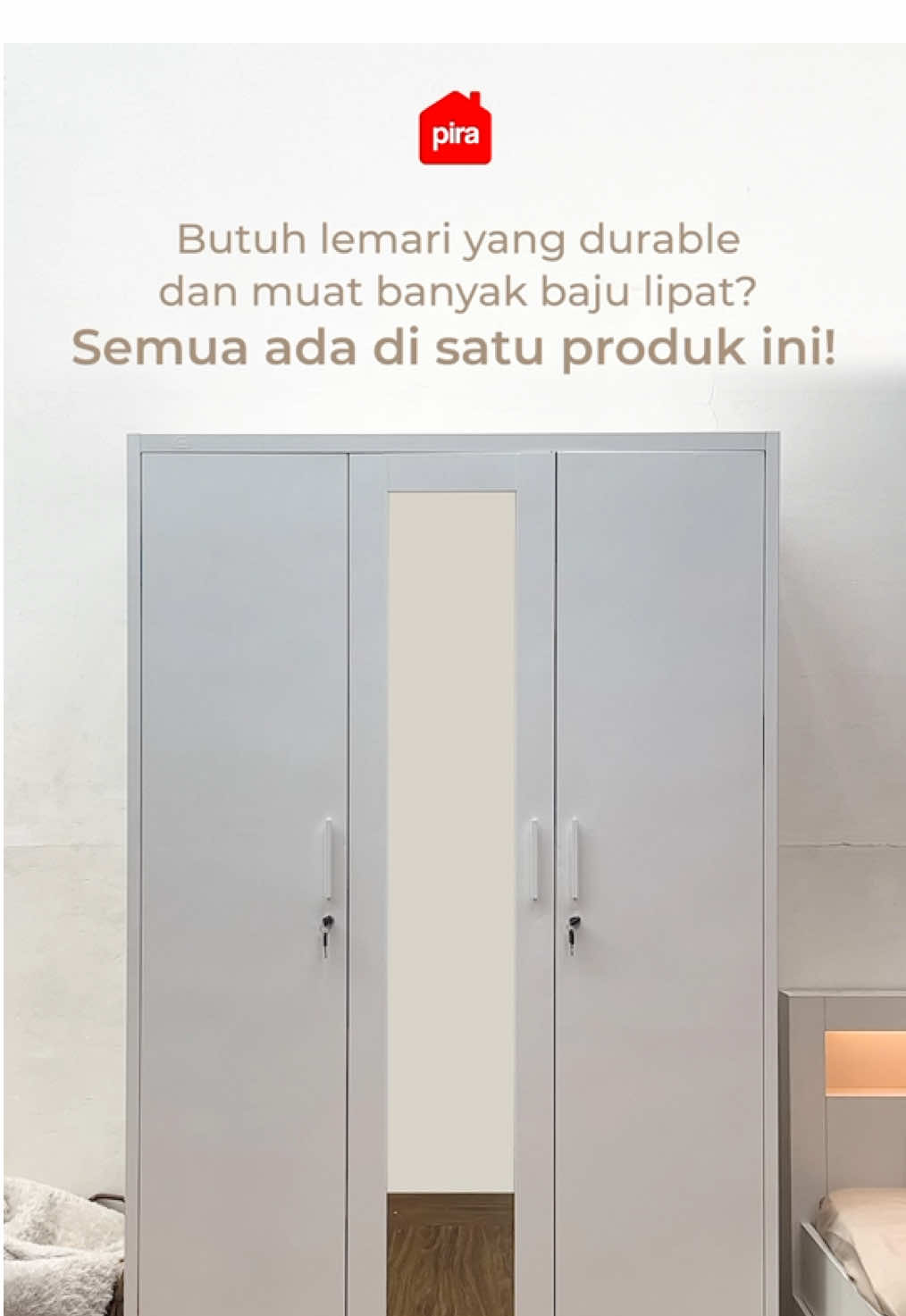 cari lemari durable yang muat banyak baju lipat? Cek video ini ya! #pira #lemaripakaian #lemaribesi 