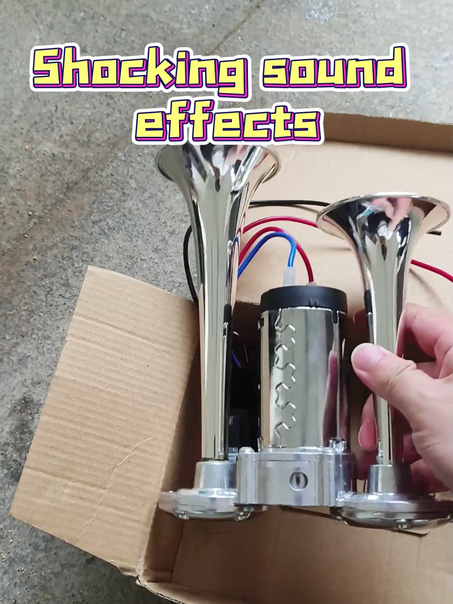 😊👍With a compressor. #airhorn #24valve #paydaysale #motorcyclehorn #fypシ゚viral #goodthing #carhorn