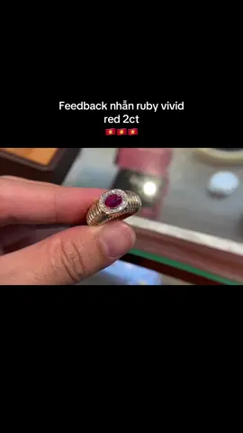 Feedback nhẫn ruby vivid red 2ct 🇻🇳🇻🇳🇻🇳 #Dlavu #trangsuc #sapphire #ruby #spinel #diamond #emerald