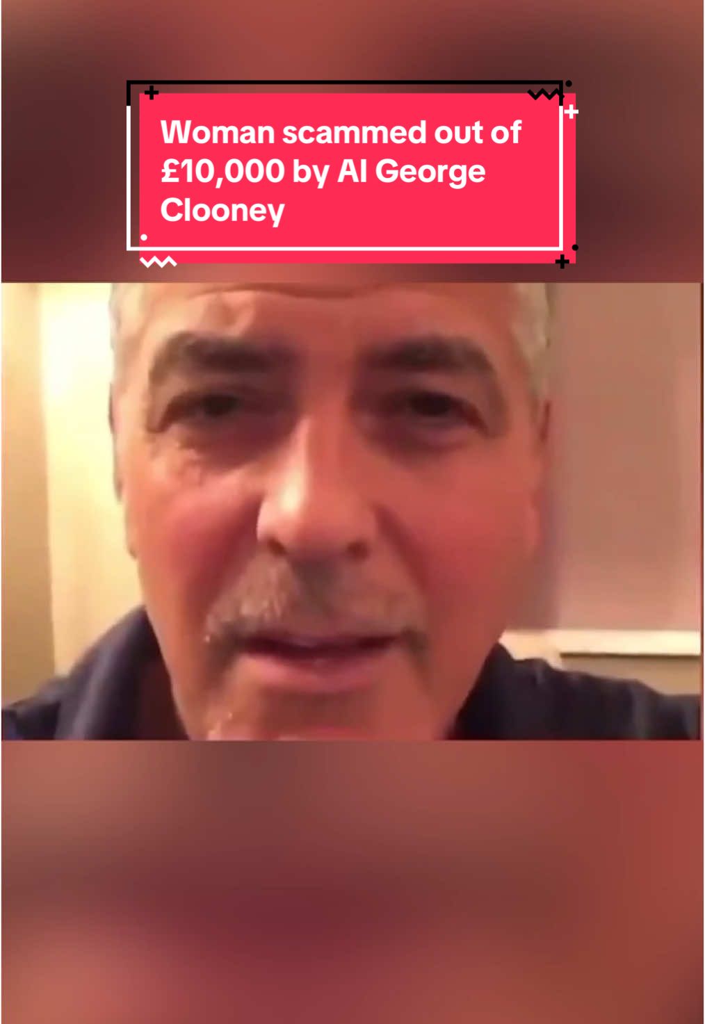 She became suspicious that she had been scammed and eventually made a claim to the FBI. #dailystar #deepfake #georgeclooney  📹Jam Press