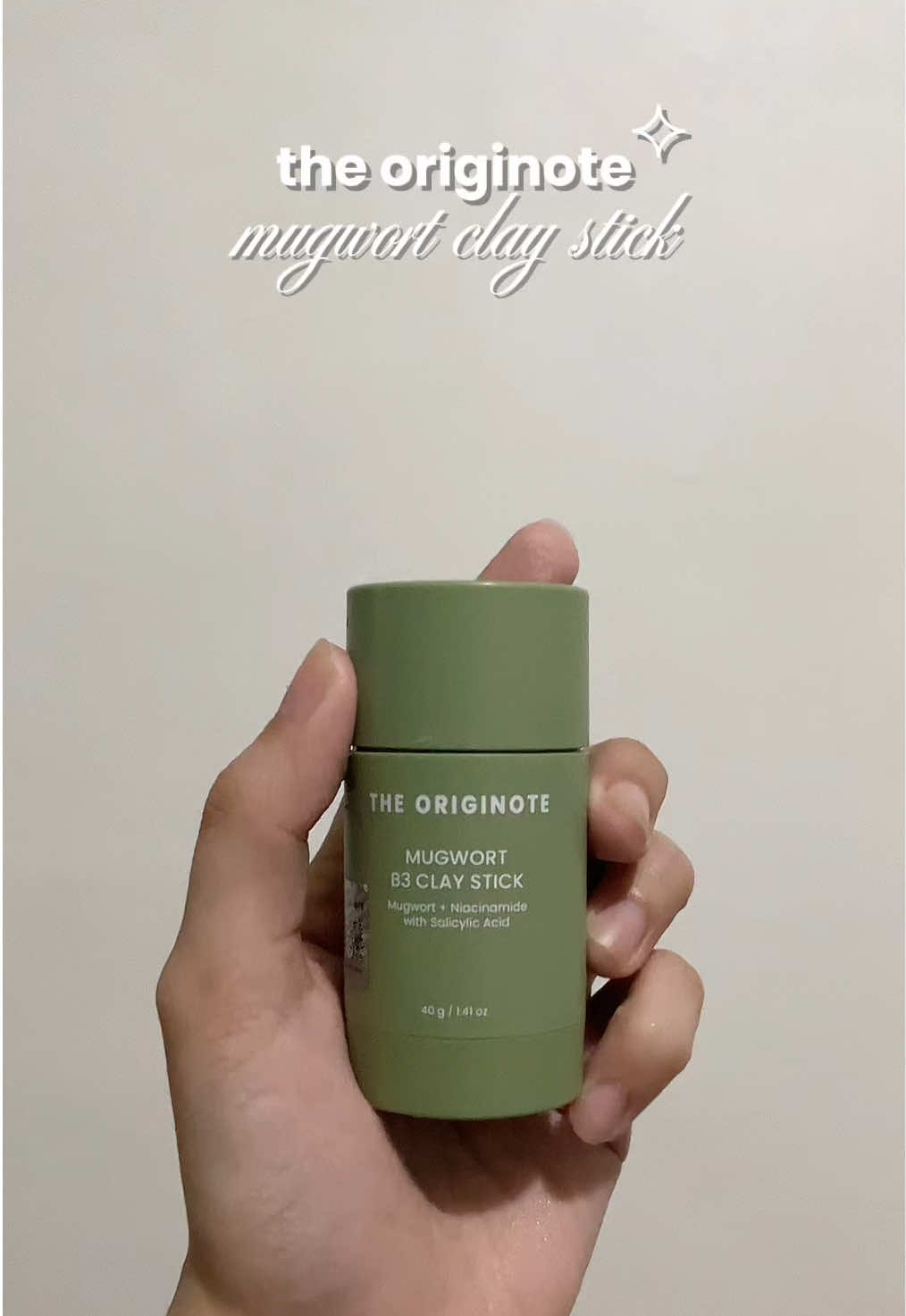 Mugwort Claystick 🌿 this little green stick understood the assignment 🙏🏻 #claystick #skincareroutine #mugwortclaymask  #fyp #affiliate #theoriginote 