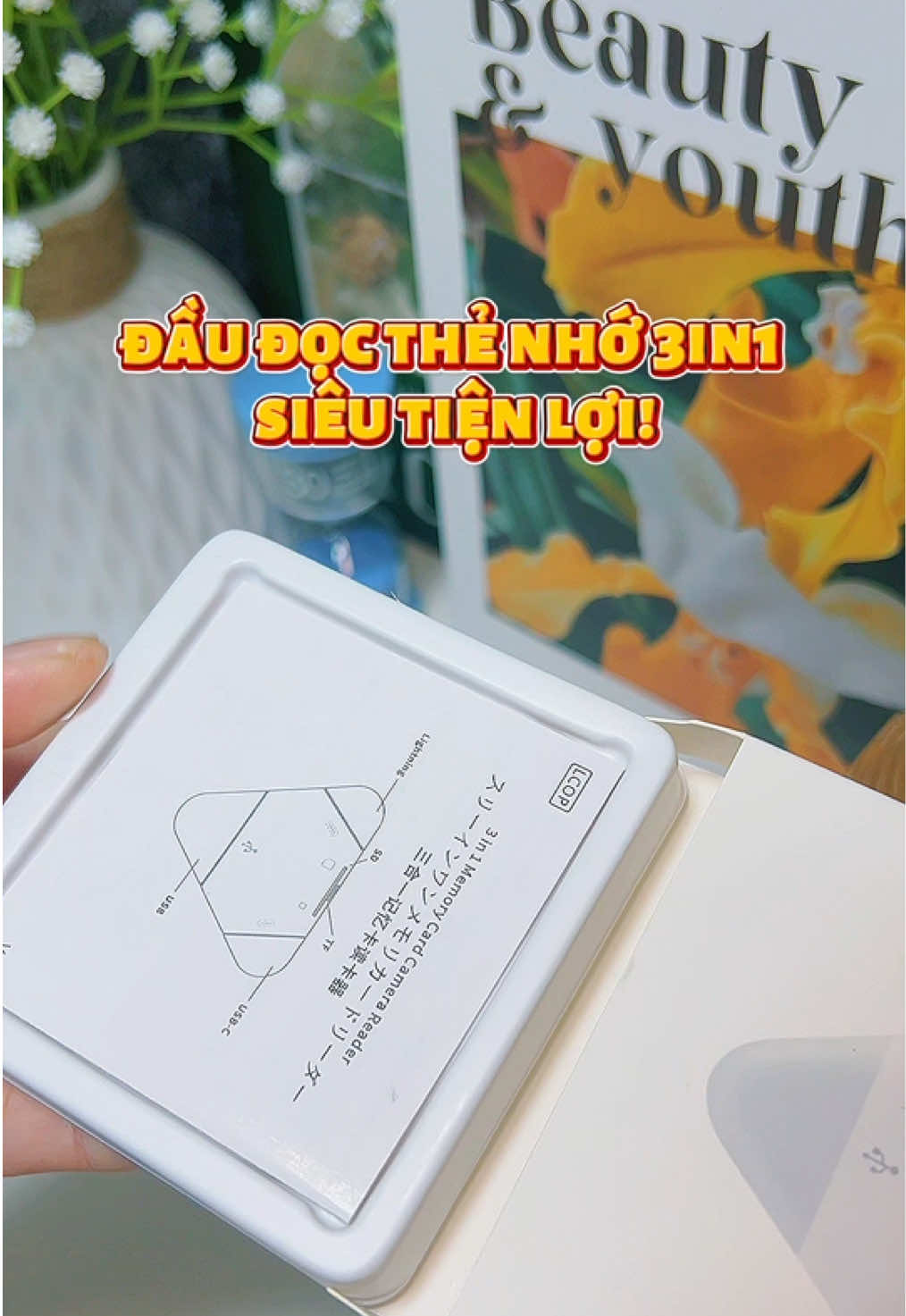 Đầu đọc thẻ nhớ 3in1 #phukiendienthoai #reviewphukien #muanhieunhat #tienloi 