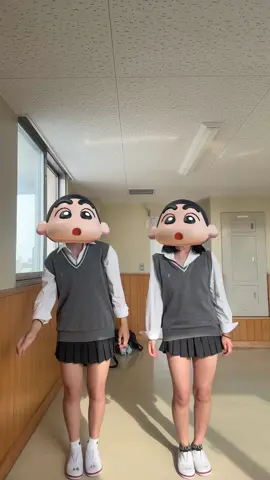 再投稿で申し訳ない #09 #FJK #清陵 #制服 #バスれ #いいねください #しんちゃん #みさえ 