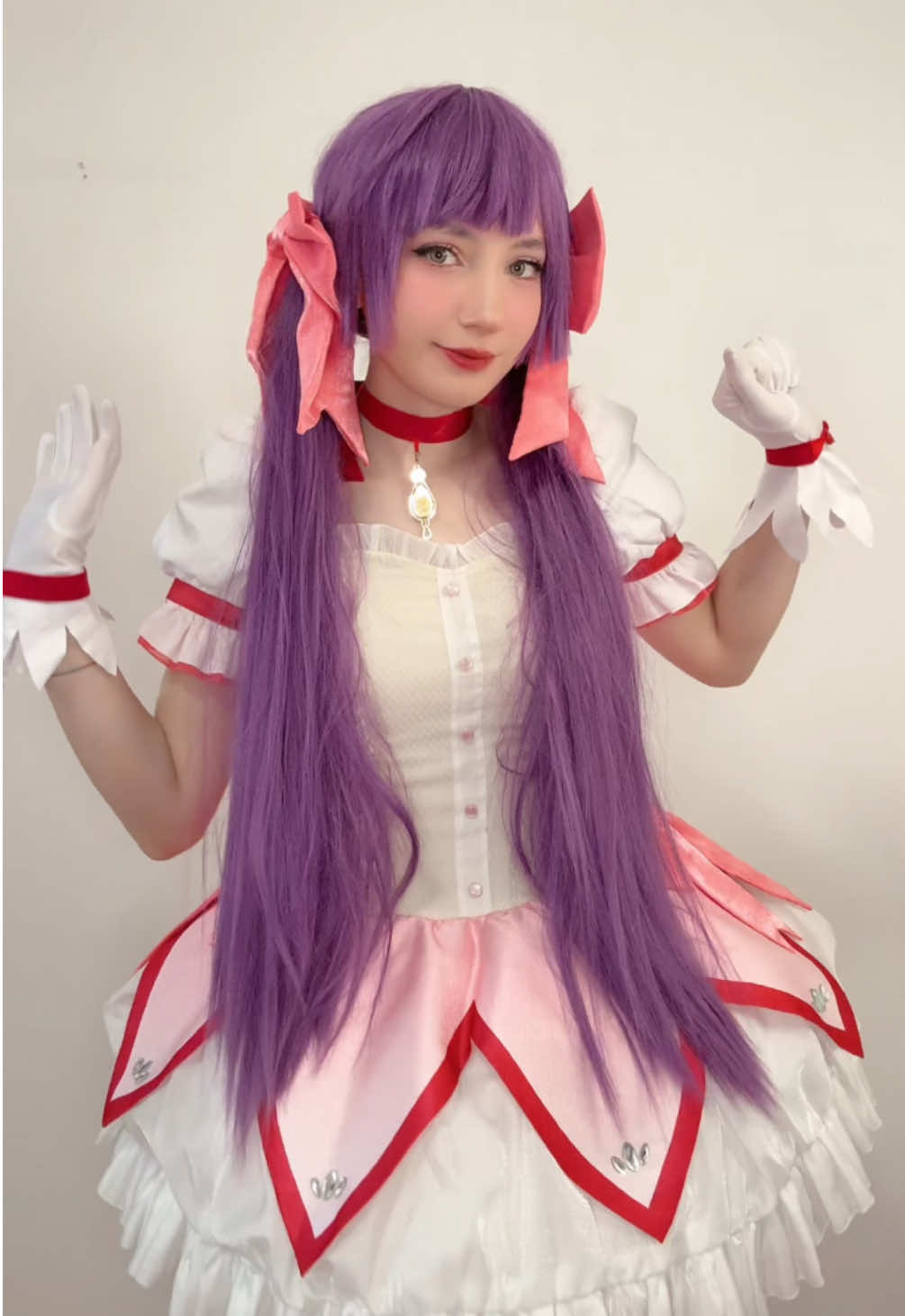 I did also this random senjouxmadoka cosplay inspired by a figure!!!  #senjougaharahitagi #senjougaharacosplay #monogatari #bakemonogatari #monogatariseries #owarimonogatari #fyp #foryoupage #viral 