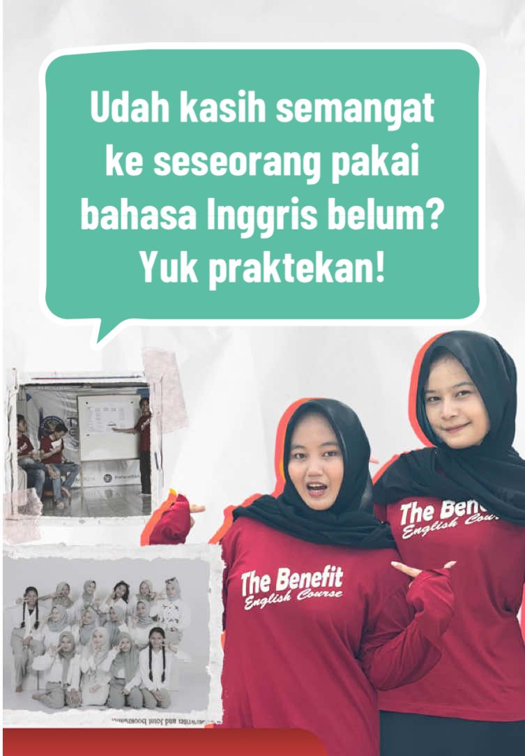 Udah kasih semangat ke seseorang pakai bahasa Inggris belum? Yuk praktekan! Beberapa ungkapan untuk memberikan semangat🔥 Rekomendasi tempat kursus bahasa Inggris untuk pemula di Kampung Inggris Pare, Kediri. #pemula #bahasainggrispemula #kursusbahasainggristerbaik #kursusdikampunginggrispare #kosakatabahasainggris #speaking #ungkapan #kalimatbahasainggris #percakapan #fyp