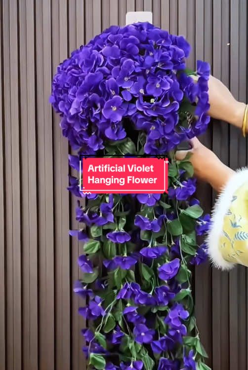 Artificial Violet Hanging Flower#artificialflowers #artificialplants #flowerdecoration #homedecor #decoration #fyp #foryou #tiktok #share #goodthing 