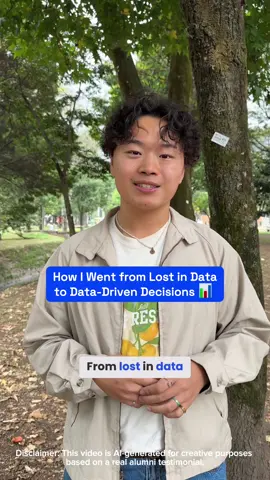 Taking the Data Analytics course was a game-changer! 💯 From having 0 data background to making data-driven decisions, this course exceeded my expectations.  Highly recommend to upskill now with Vertical Institute’s Data Analytics course! 📊   Disclaimer: This video is AI-generated for creative purposes and features a real alumni testimonials. #dataanalytics #careeradvice #dataanalysis #career #CapCut 