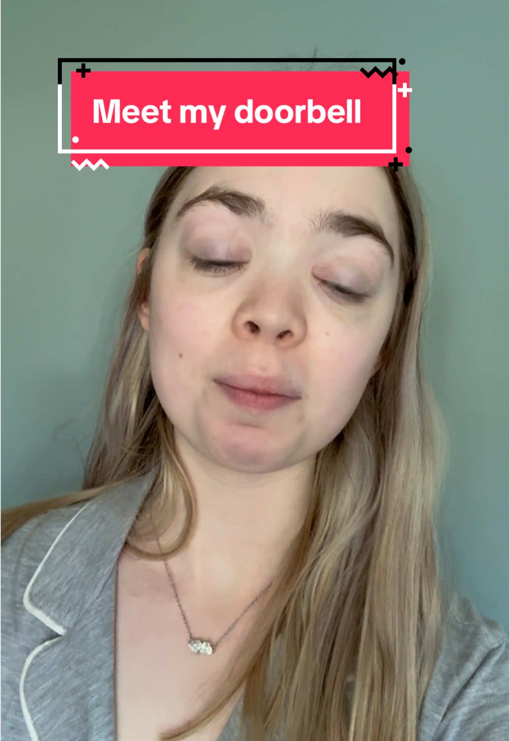 How does a blind girl answer the door to a delivery man?