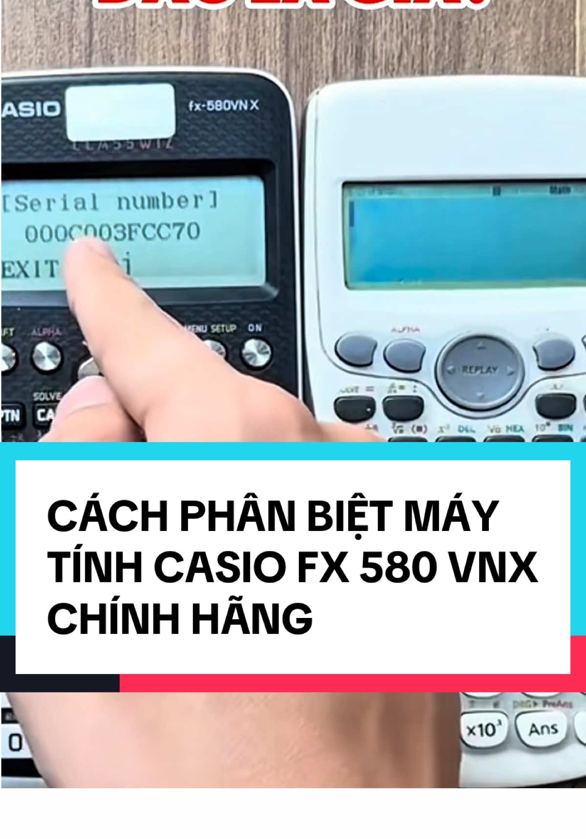 Bóc trần sự thật: Máy tính Casio FX 580 VNX bạn đang dùng có thật sự chính hãng?  Chiêu đơn giản giúp bạn nhận biết Casio FX 580 VNX chính hãng chỉ trong 5 giây.  #casio580vnx #casio580vnxchínhhãng #casiochínhhãng #bitex 