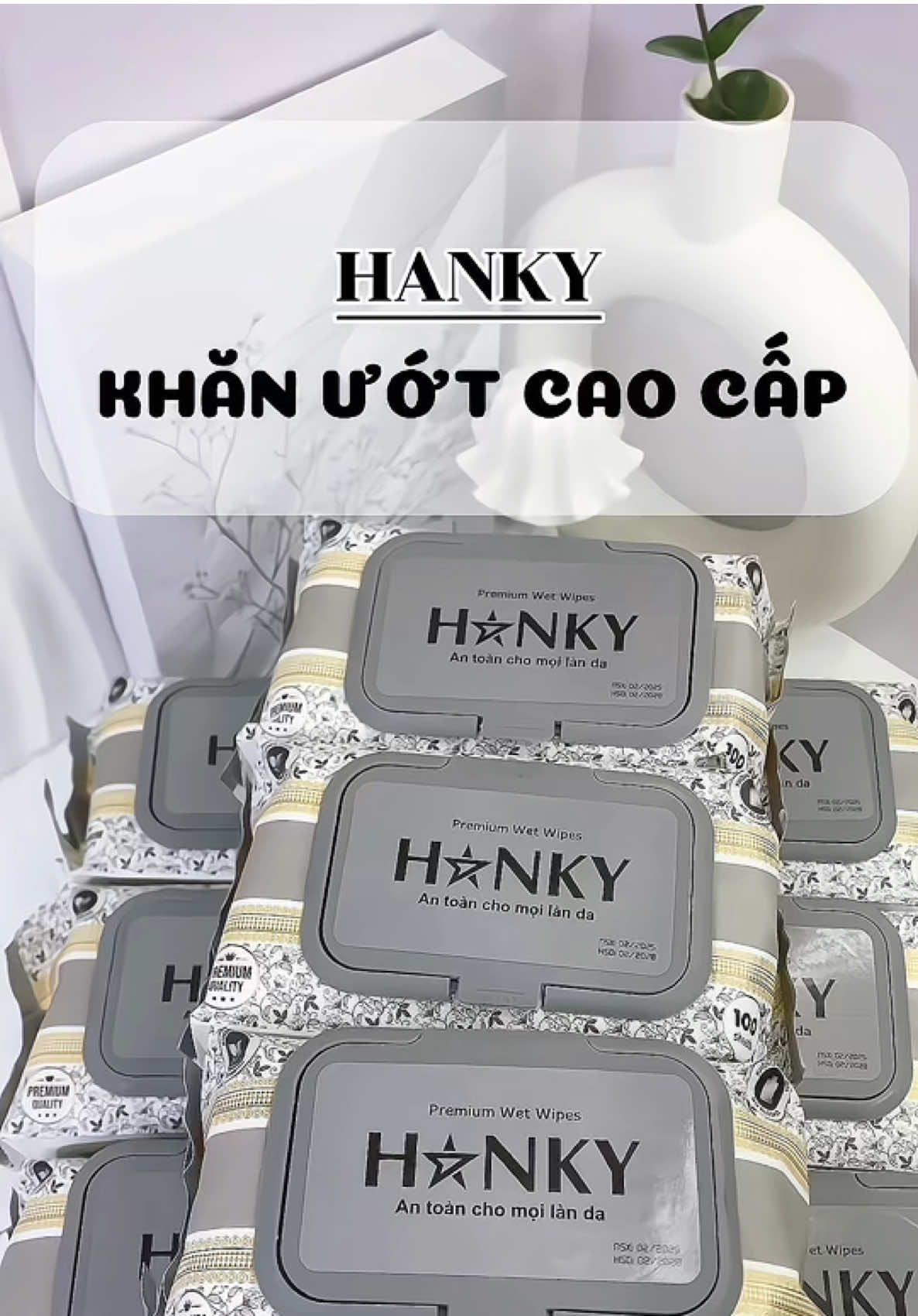 Thùng 10 gói khăn ướt cao cấp Hanky #khanuot #khanuotkhongmui #khanuothanky #xuhuong 