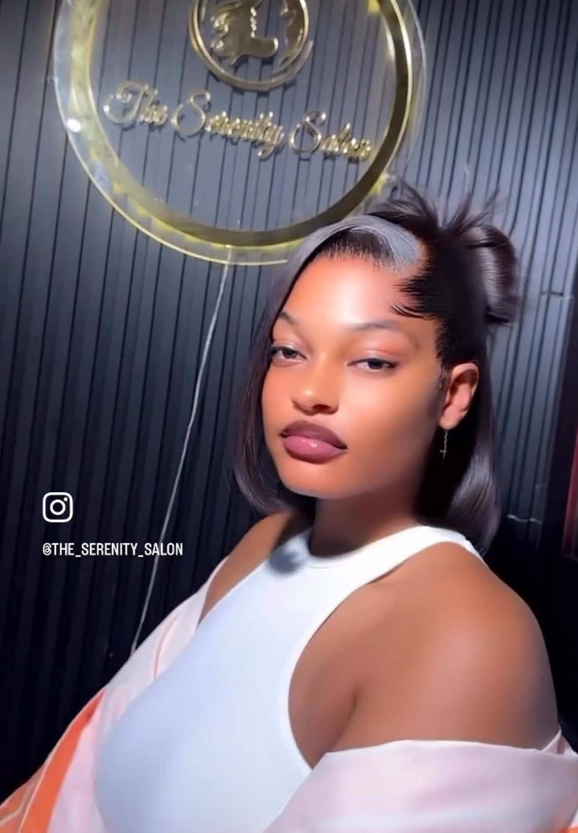 The cutest bob style 🥰❤️ Frontal bob install  #trendingvideo #frontal #shortbonestraight #goviral 