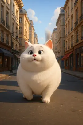 kucing gendut lucu #animasi #ai #cat #kucinglucu #fatcat  #kucinggemoy #cartooncat #meong 