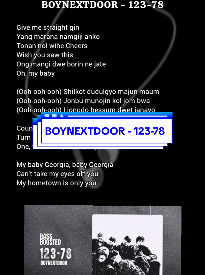 BOYNEXTDOOR - 123-78, Lyrics  #easylyrics #lirik #12378 #boynextdoor #onedoor 