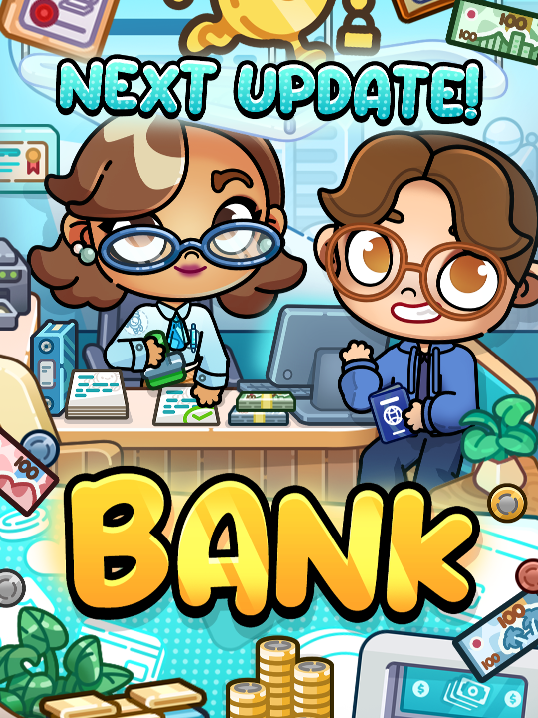 💰 The Sunrise Hills City Bank is coming to you in the NEXT #AvatarWorld UPDATE! 🪙💼 Watch the FULL trailer on our YouTube channel now - link in bio! 🎥 #pazu #avatarworldgame