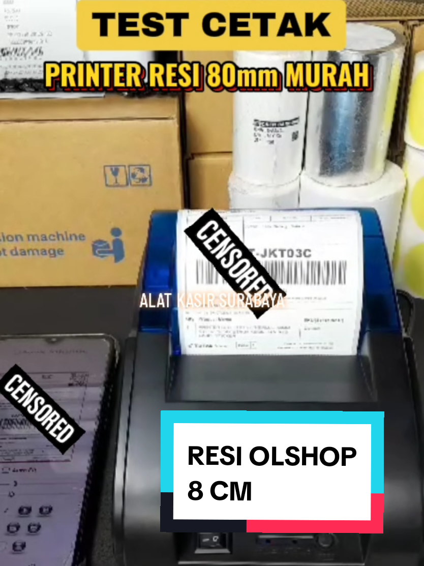 Cetak resi sticker 8 centimeter, Langsung dari android kamu, hasil terang dan cocok untuk semua online shop, Cek Keranjang Yuk. #printerthermal #printerbluetooth #cetakresi #printerresi #printerthermalbluetooth #flashsale #mesinkasir #masukberanda #forpage #technology #cekkeranjangkuning #thermalprinter #foryou #sinarkreativesurabaya 