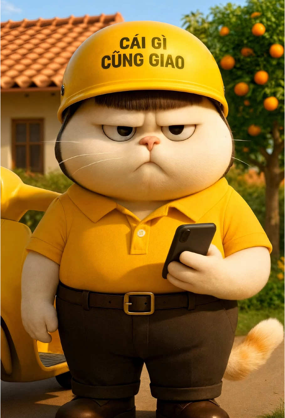 Để e chở chị đi chấm công 🙃 #orangecat #tiktokgiaitri #mèo #tiktokviral