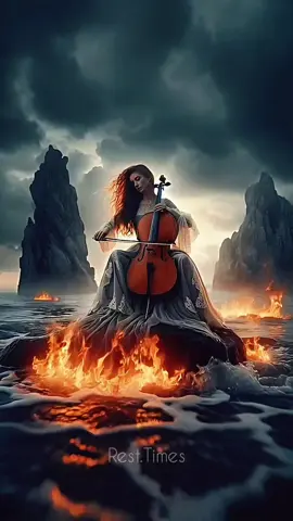 #cello #ocean #fire #generated #hailuoai #ai #aimusic #viral 