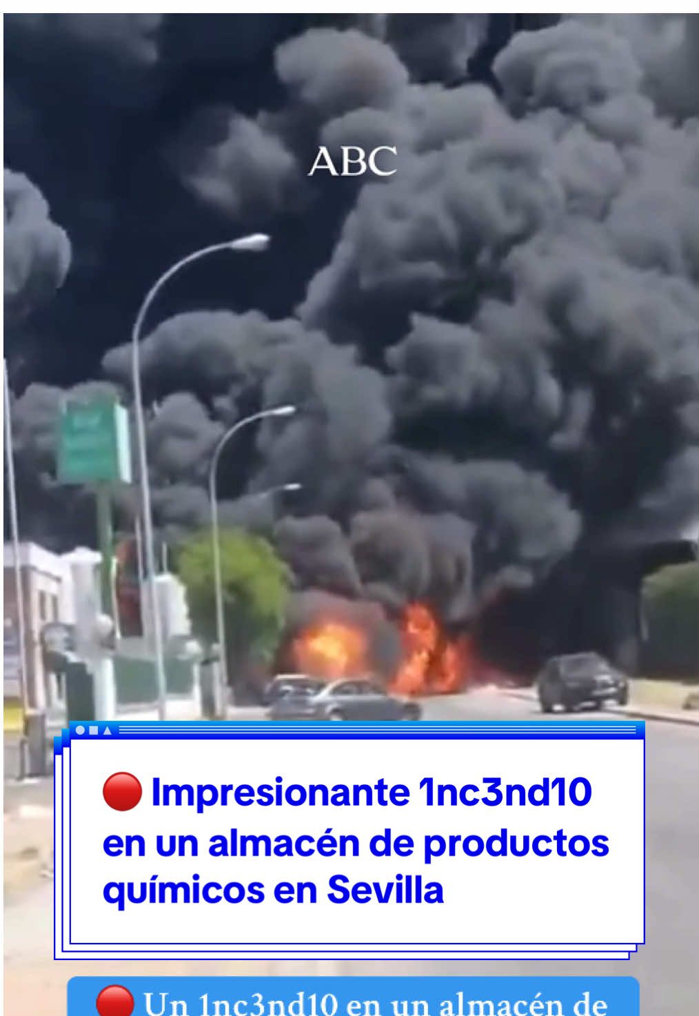 🔴 Un 1nc3nd10 en un almacén de productos químicos de Alcalá de Guadaíra provoca 3xpl0s10n3s y una gran columna de humo que se ve desde toda Sevilla. El fuego se ha originado en una nave de la empresa Plainsur en el polígono la Red; el 112 aconseja a la población cercana que cierren puertas y ventanas por el humo. ✍️ Toda la información en abc.es #AlcaládeGuadaíra #Sevillaa #Andalucía  #Plainsur #Red #112 #fuego #incendio #incendios