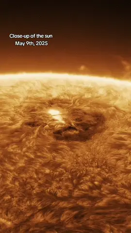 Close-up the sun on May 9th, 2025.  Sunspot AR4079!   ⚠️Do not attempt unless you have a solar filter!⚠️ #sunspots #sun #telescope #fyp #solarflares 