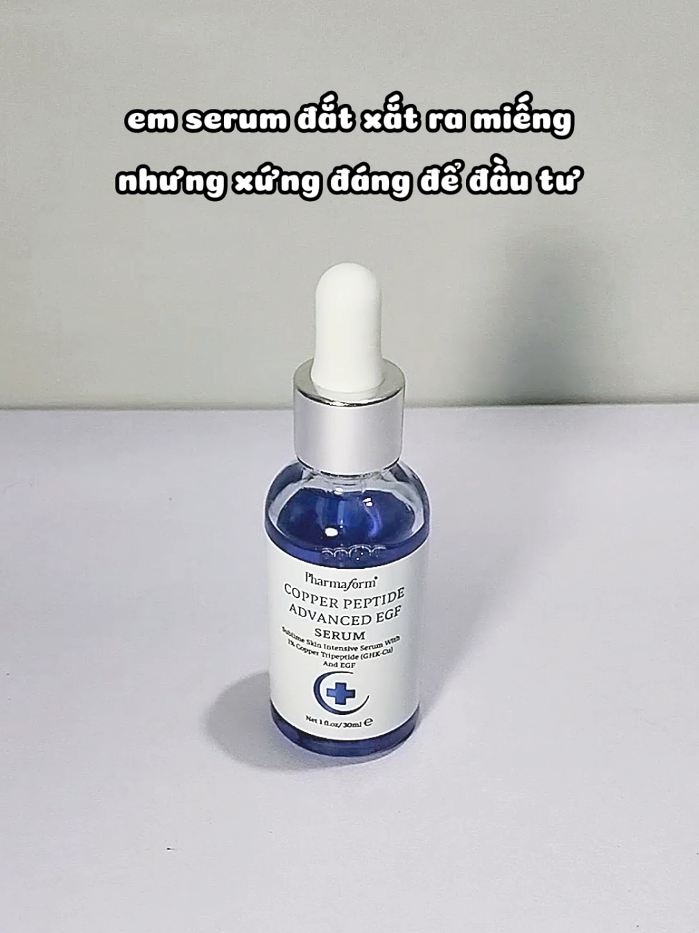 Serum đồng peptide nhà Pharmaform. Da kích ứng, mỏng yếu rất iuu #copperpeptide #pharmaform #goclamdep #skincaretips #review #fyp #hailyreview 